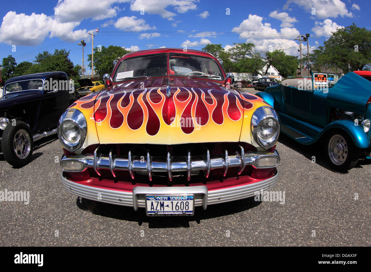 Hot Rod sur l'affichage à Salon de voitures Sayville Long Island New York Banque D'Images