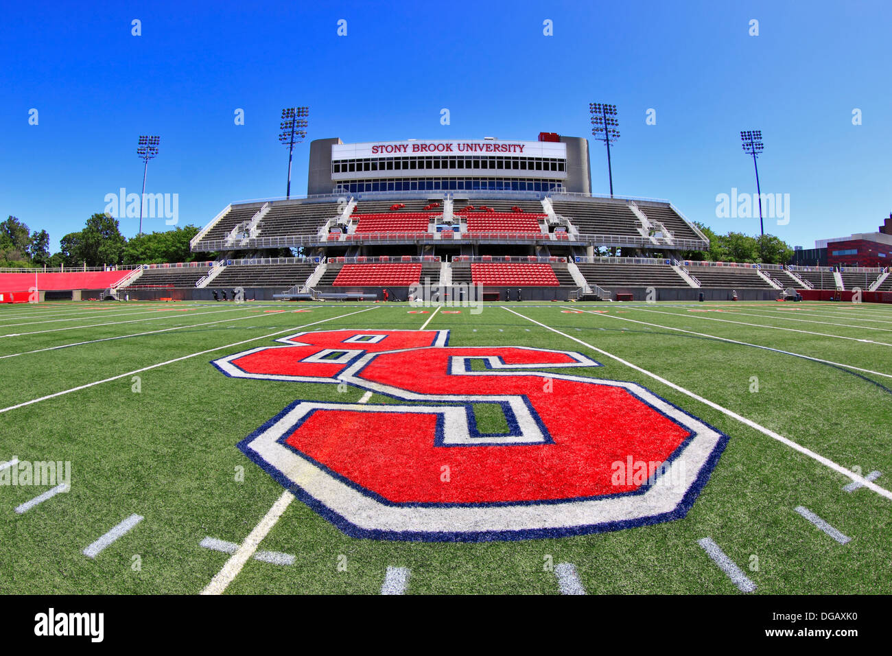 Stade de football à l'université Stony Brook de New York Long Island Banque D'Images