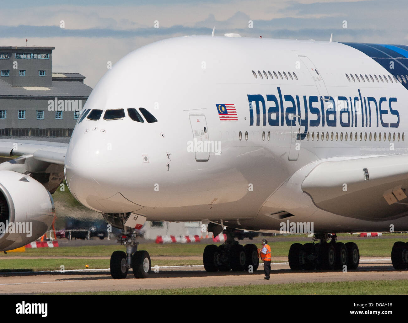 Avion de ligne Airbus A380 de Malaysia Airlines Banque D'Images