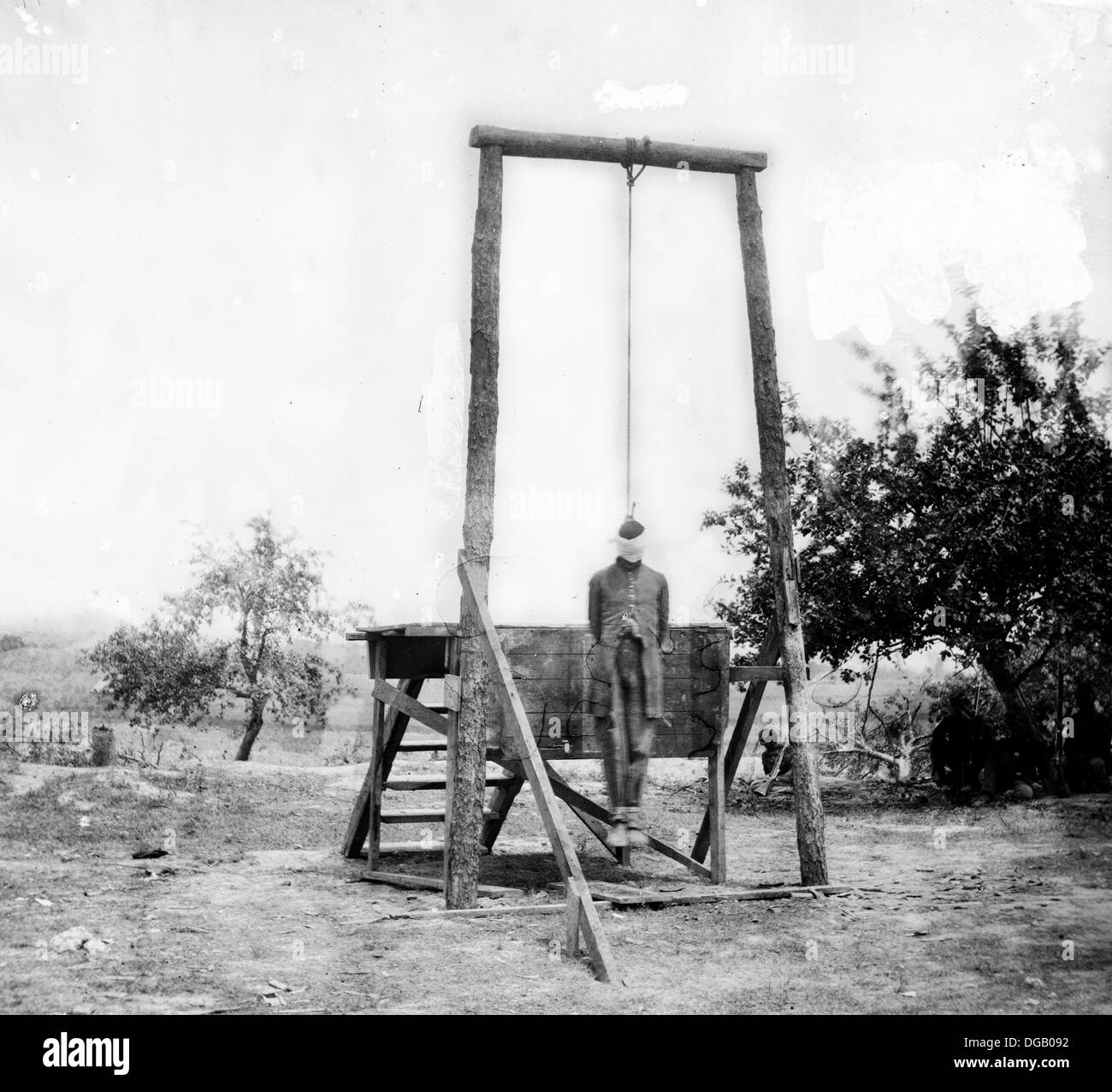 L'exécution de William Johnson, armée de l'Union William Johnson hang Banque D'Images
