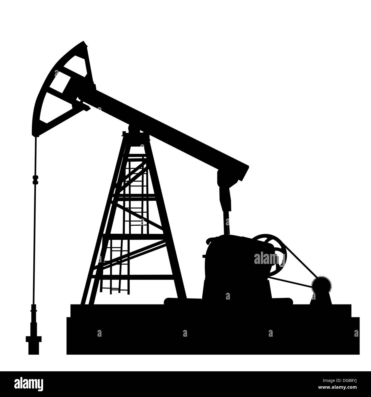 Jack la pompe à huile. Matériel pour l'industrie pétrolière. Banque D'Images