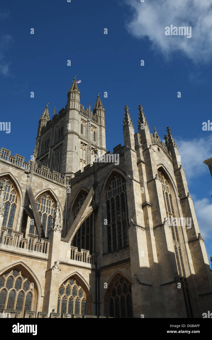 L'église de l'abbaye de Saint Pierre et Saint Paul, baignoire, communément connu sous le nom de l'abbaye de Bath, est une paroisse anglicane Église dans le Somerset, En Banque D'Images