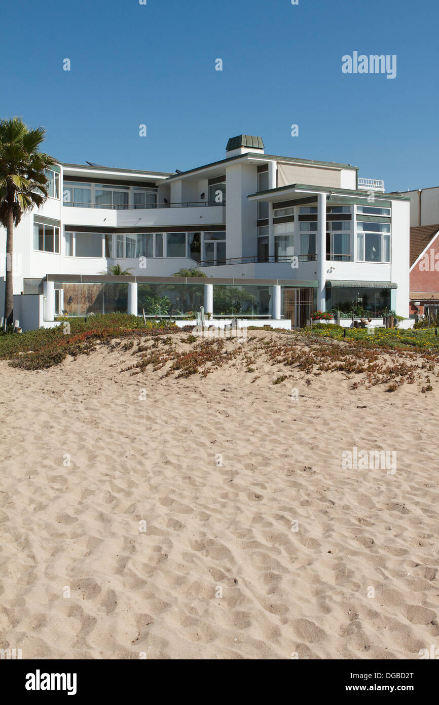 Propriété côtière et de l'immobilier sur Sunset Beach California USA Banque D'Images