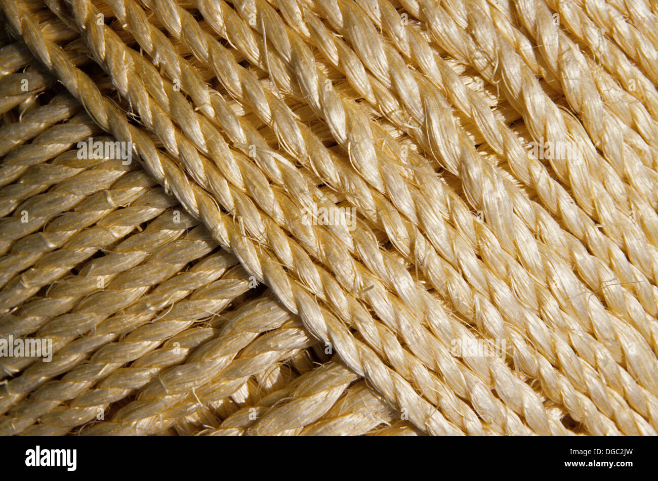 String ficelle chanvre corde torsadée câble Banque D'Images