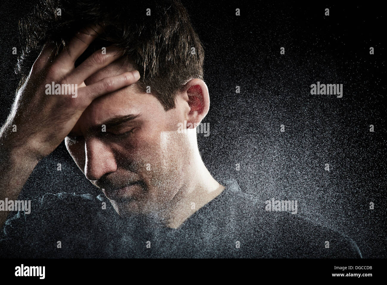Close Up Of Male Soccer Player With Hand On Face Photo Stock Alamy Close Up Of Male Soccer Player With Hand On Face Photo Stock Alamy