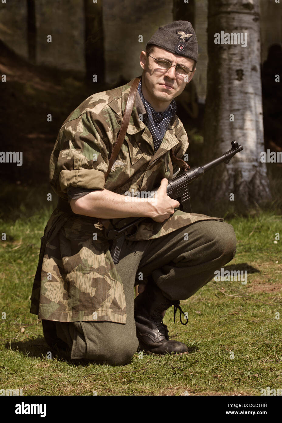 Reenactor historique. L'infanterie allemande Banque D'Images