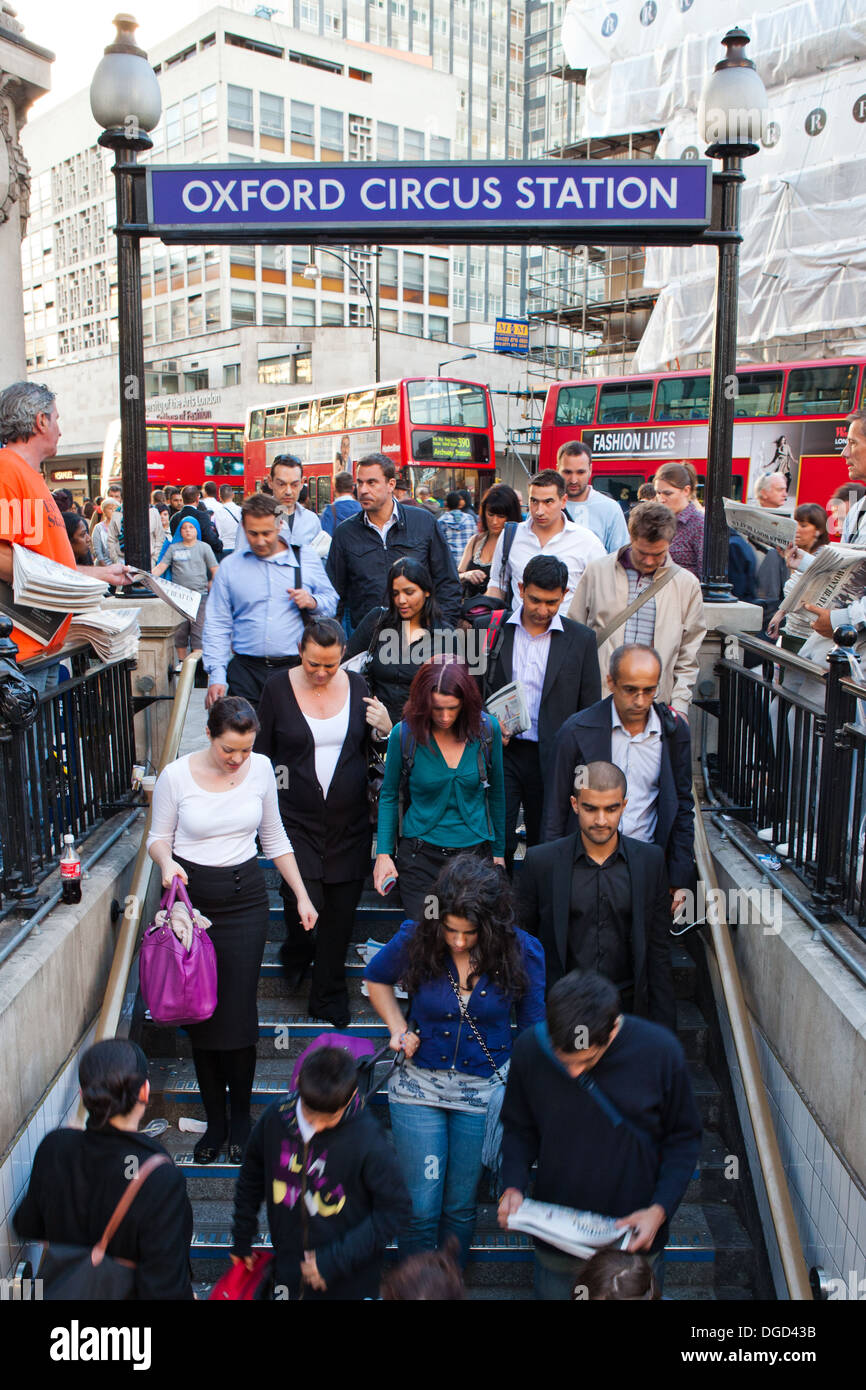 La station Oxford Circus Banque D'Images