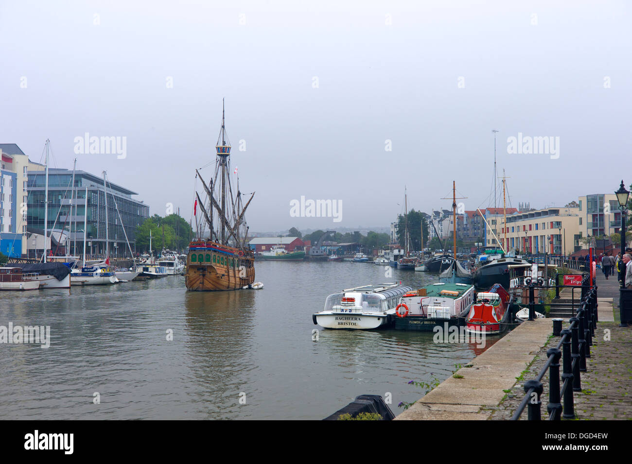 Le Matthew Réplique dans le port de Bristol UK Banque D'Images