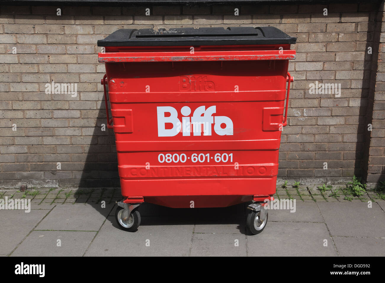 Un bac à déchets Biffa Banque D'Images