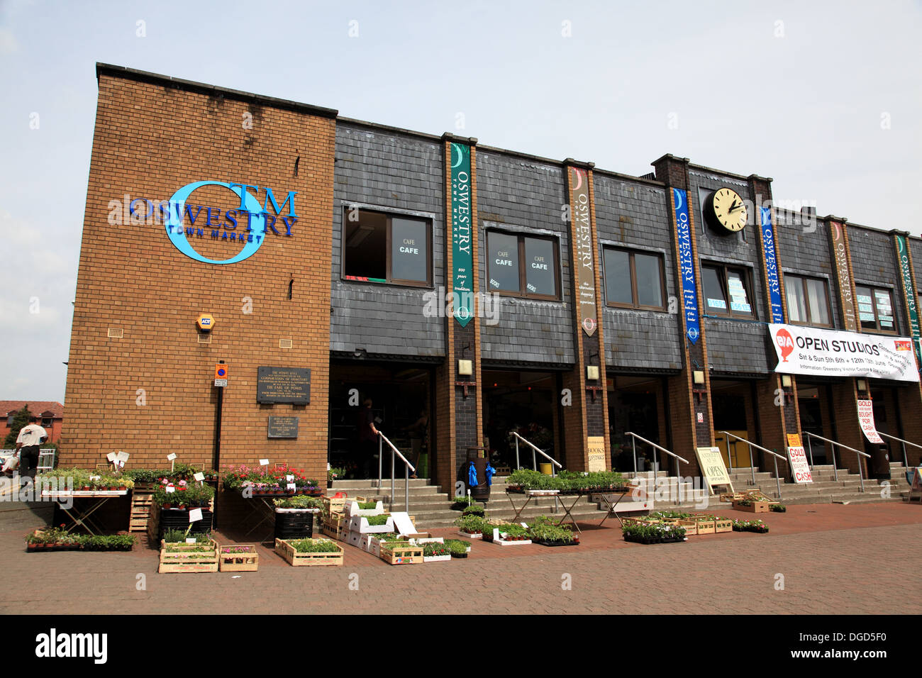 Le hall de Powis, Oswestry Town Marché à Bailey Head à Oswestry, Shropshire Banque D'Images