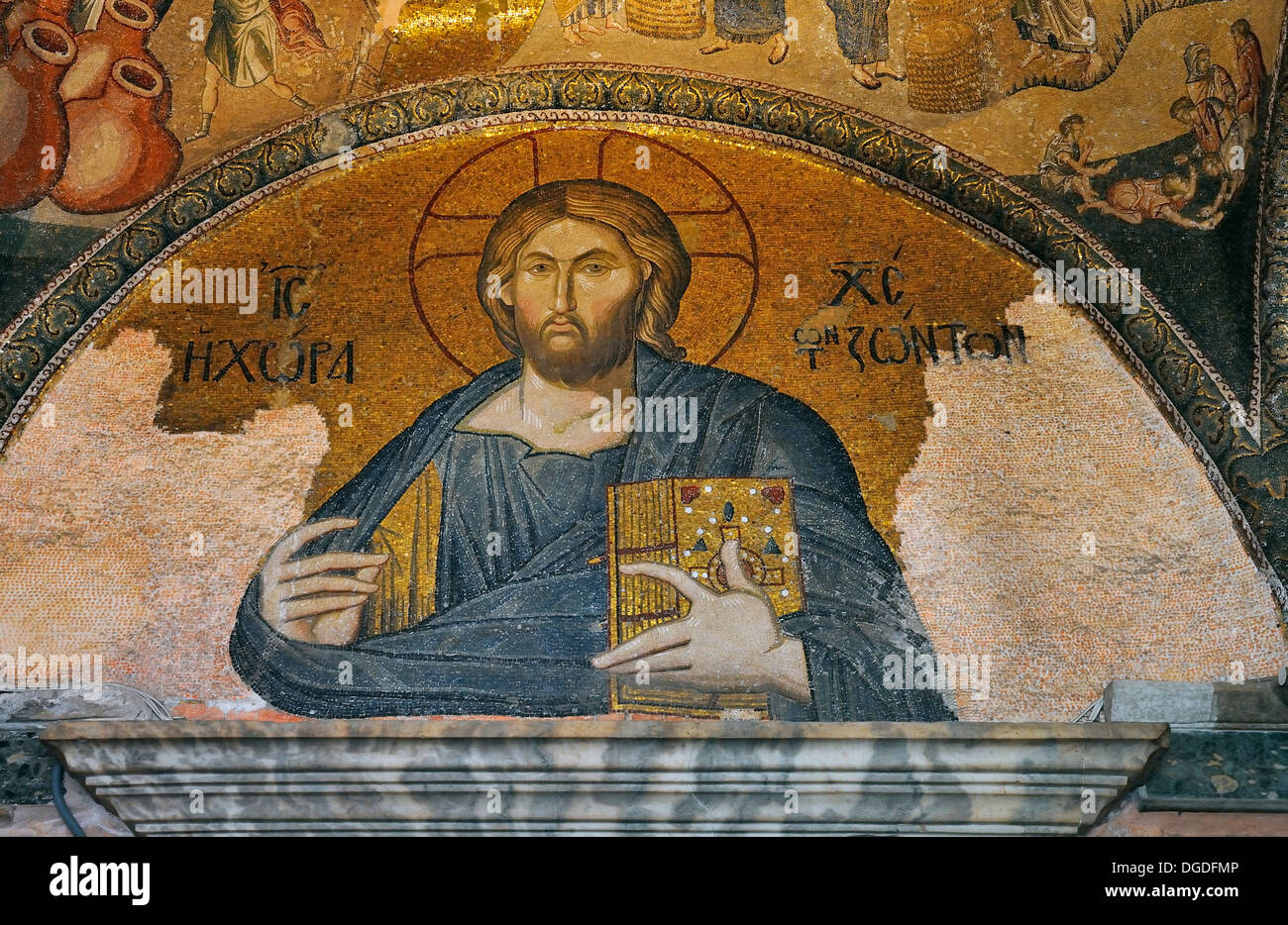 Mosaïque de Christ Pantocrator Kariye Camii, (St. Sauveur à Chora), Istanbul, Turquie 130915 31526  Banque D'Images