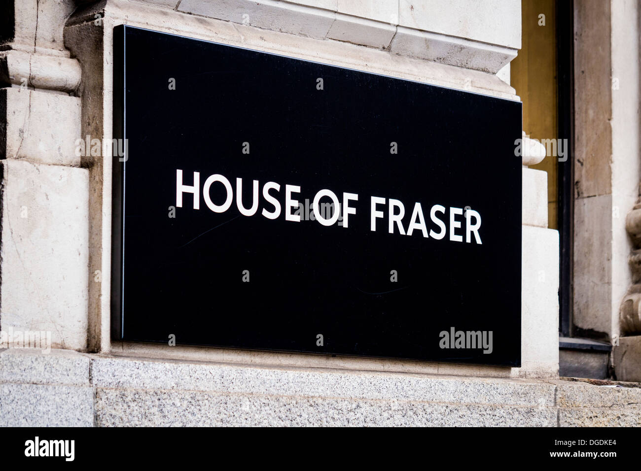 House of Fraser, Grand magasin signe. Banque D'Images