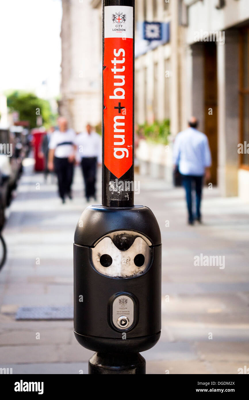 La gomme et Butts Bin, Londres, Grande-Bretagne. Banque D'Images