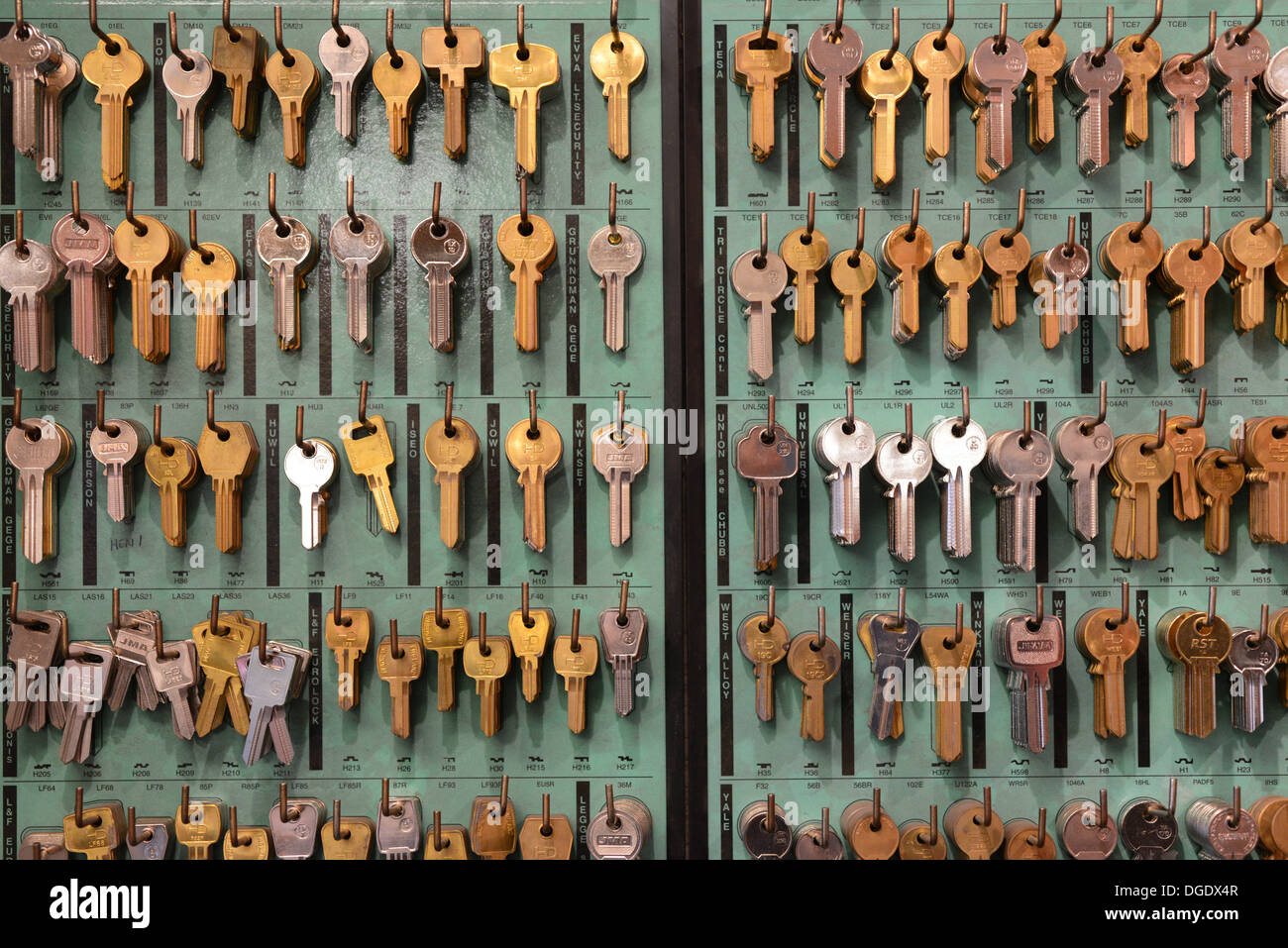 Portoirs de touches à key cutting shop Banque D'Images