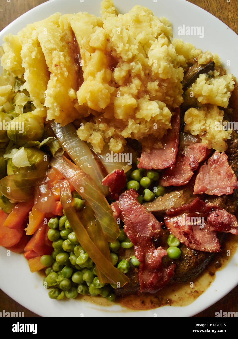 Pub classique ; foie et bacon Banque D'Images