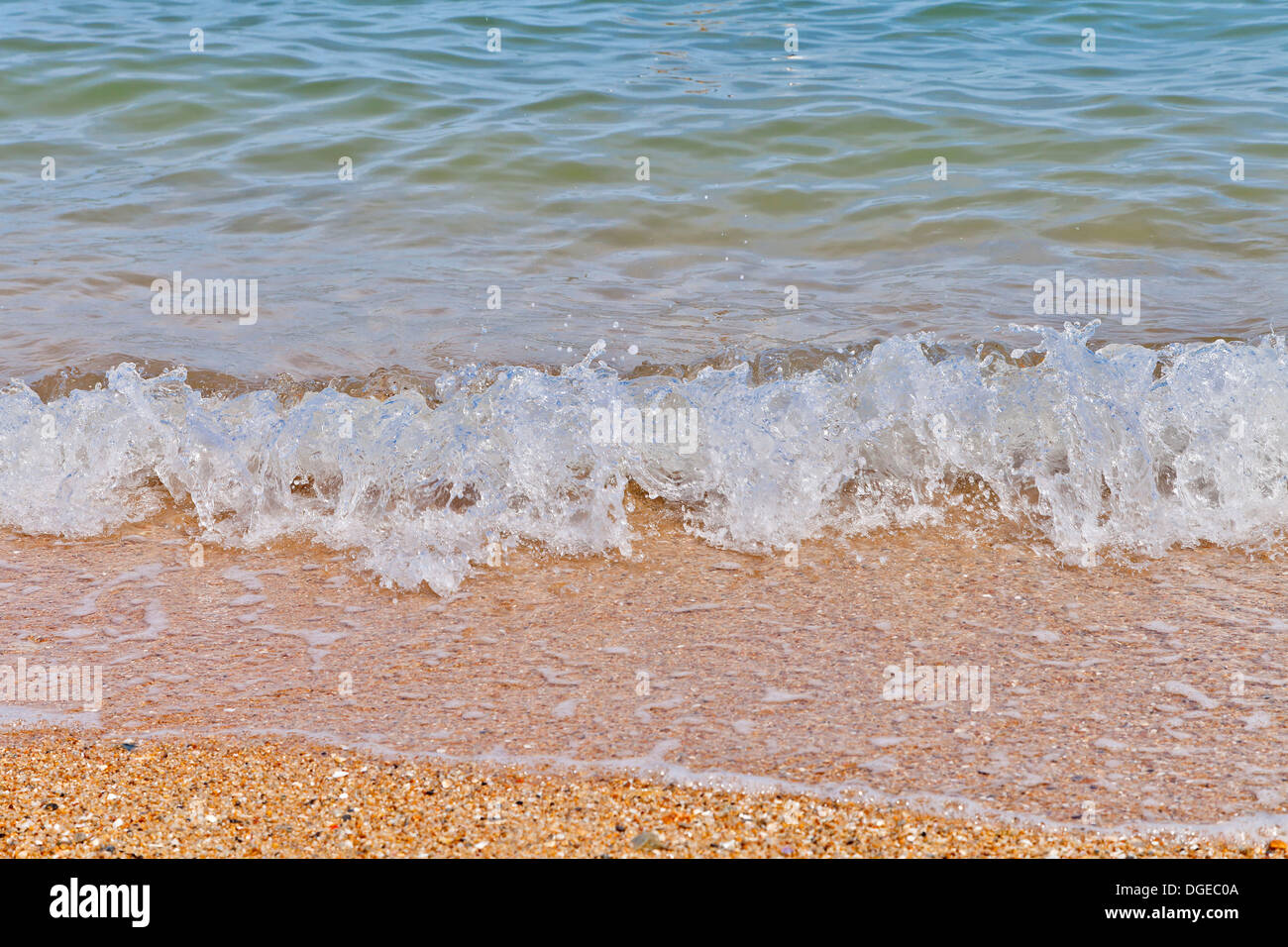 Les vague de la mer sur la plage de sable Banque D'Images