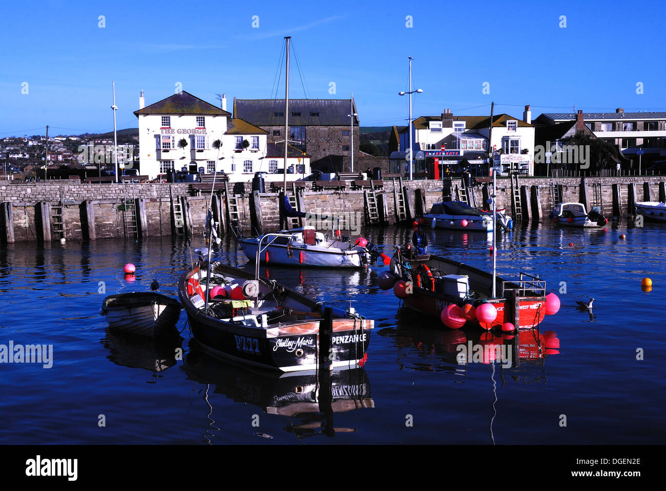 Une vue sur le port de West Bay, Dorset, UK Banque D'Images