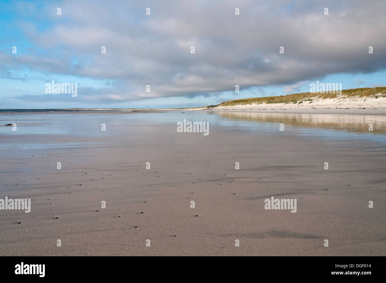 La plage de sable de corail Kildonan, South Uist Hébrides extérieures en Écosse Banque D'Images