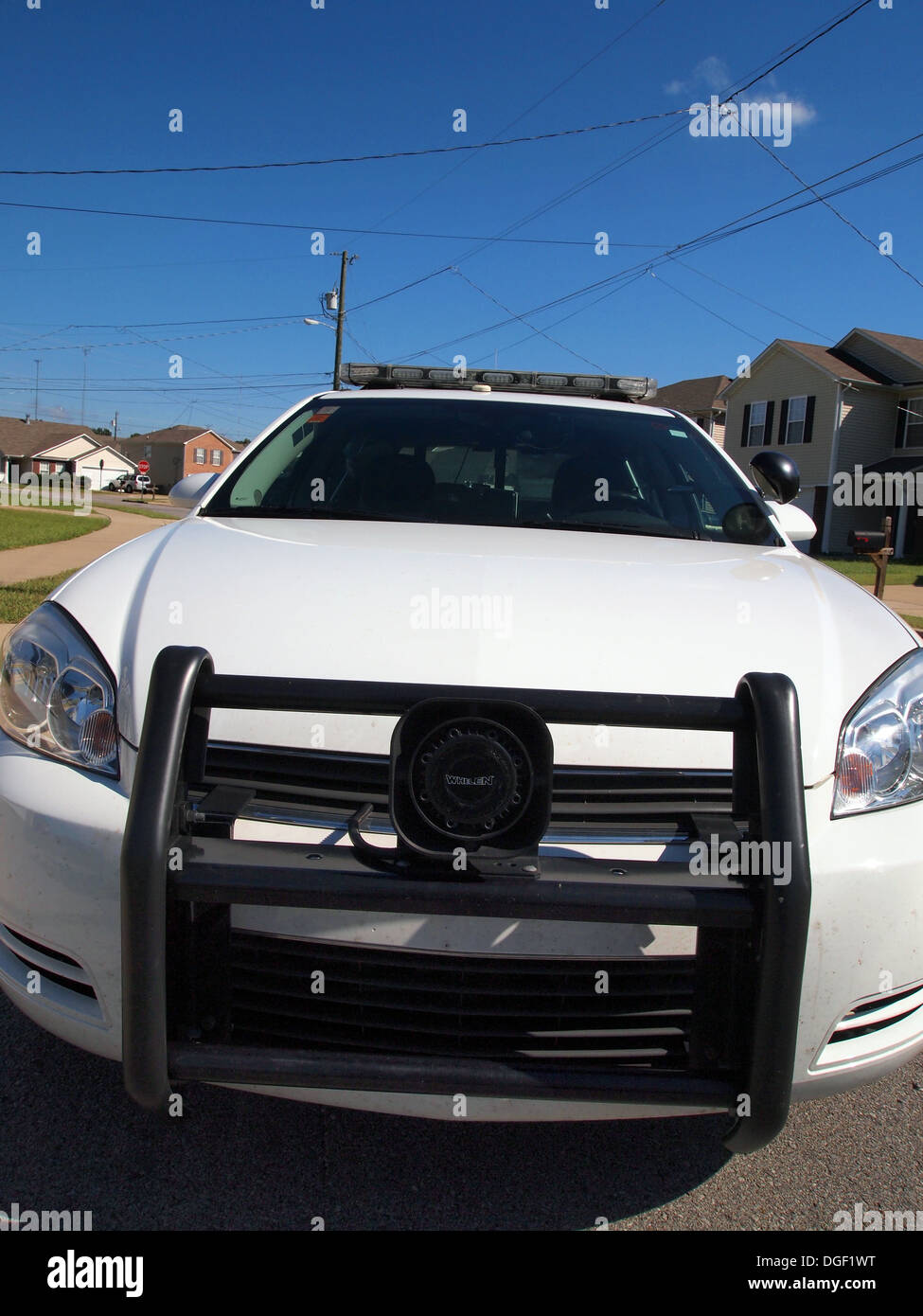 Bars Avant d'une voiture de police métropolitaine de Nashville, Tennessee, États-Unis Banque D'Images