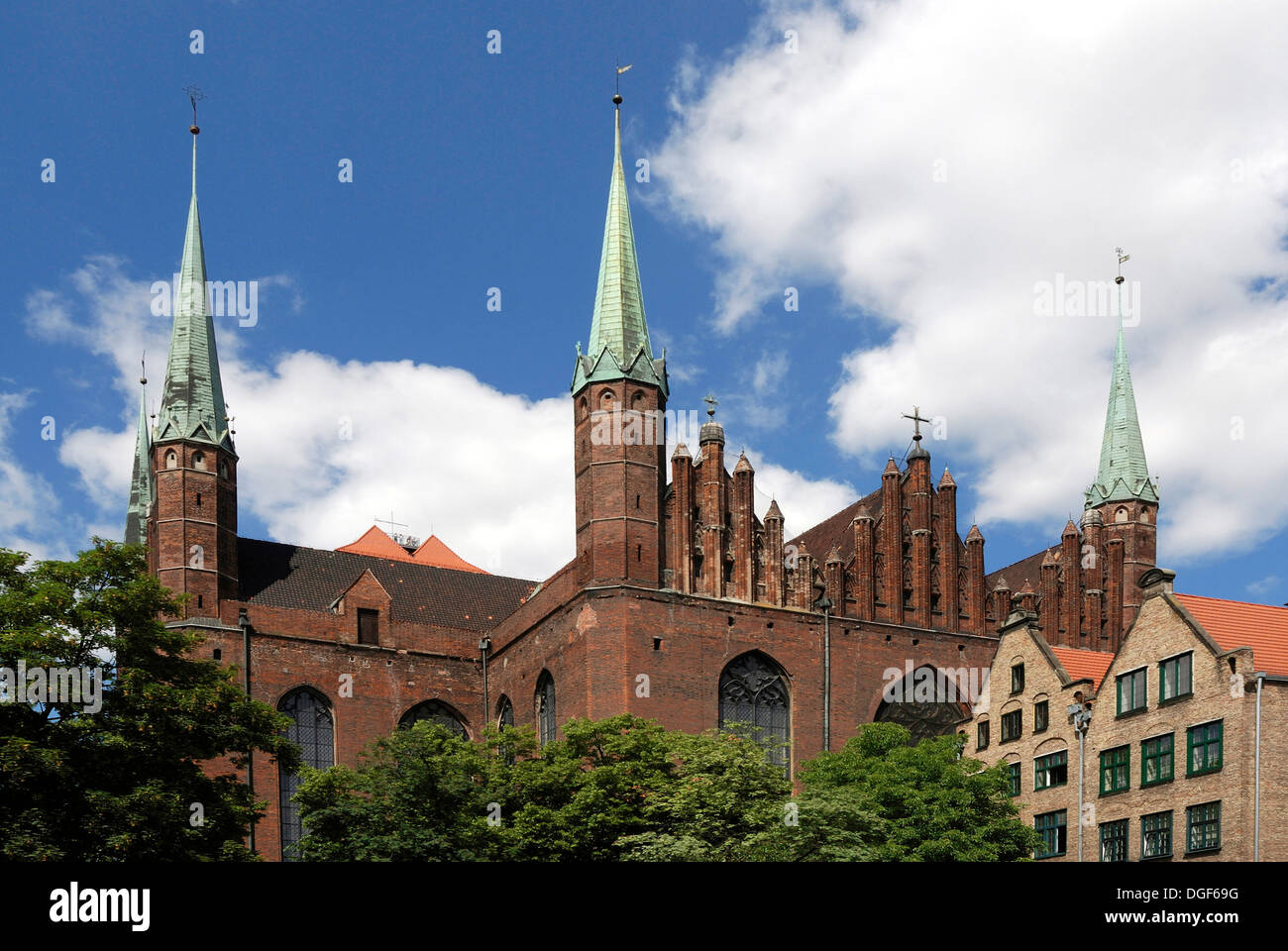Eglise Saint Mary de Gdansk - Marienkirche. Banque D'Images