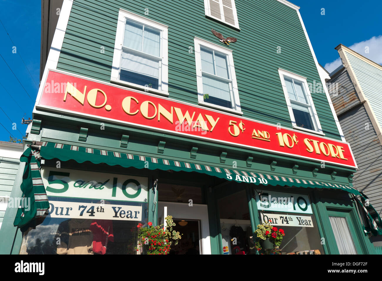 North Conway 5¢ et 10¢ store, New Hampshire, USA. Banque D'Images