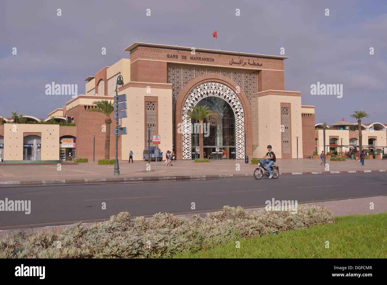 La gare de Marrakech, de la gare, Marrakech, Marrakesh-Tensift-El Haouz, Maroc région Banque D'Images