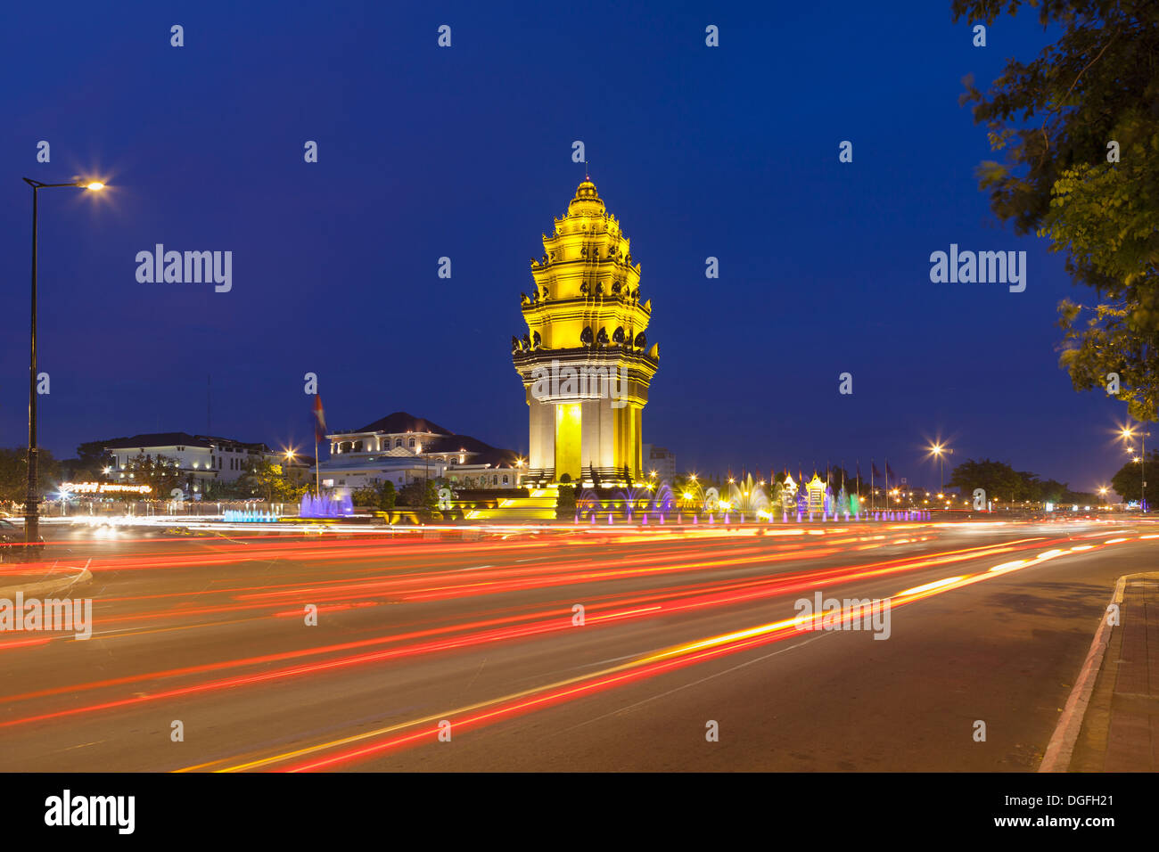 Le monument de l'indépendance à Phnom Penh, Cambodge Banque D'Images