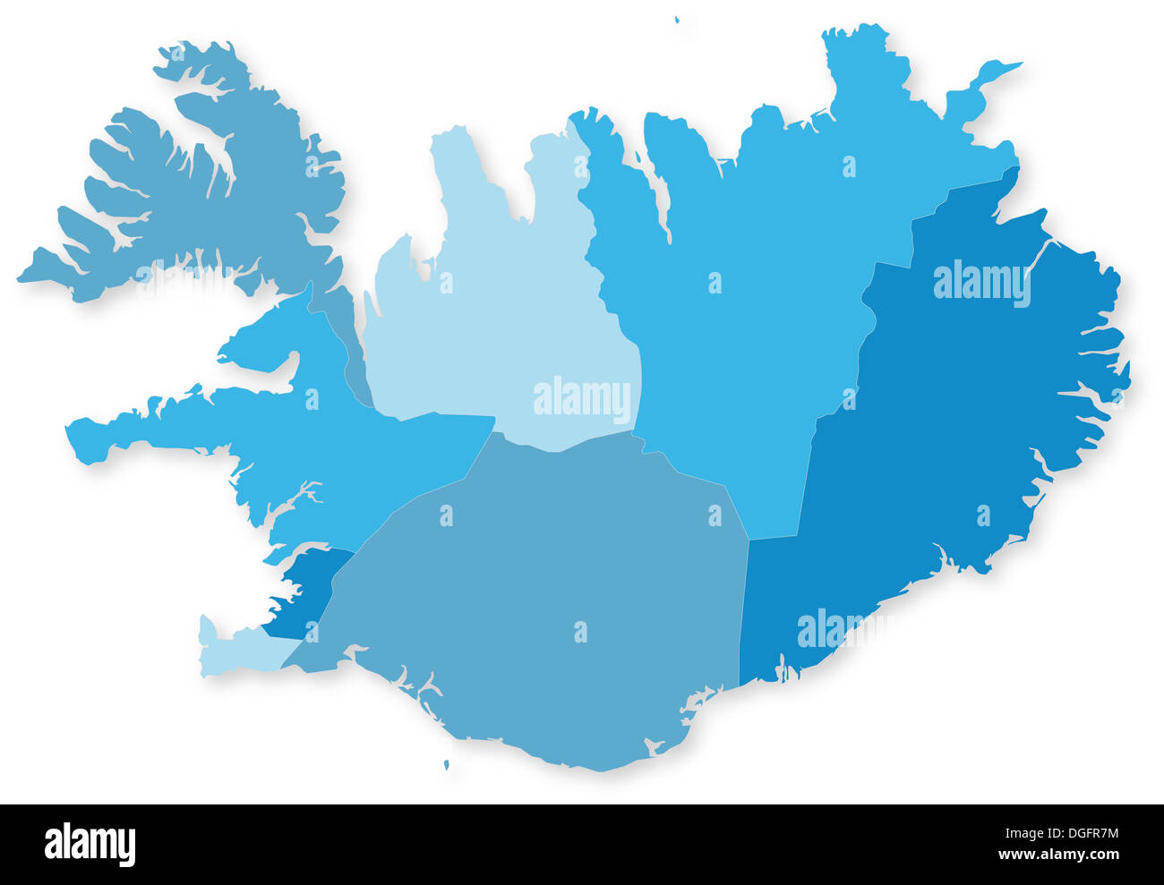 Carte Bleue De Lislande Avec Les Régions à Lombre