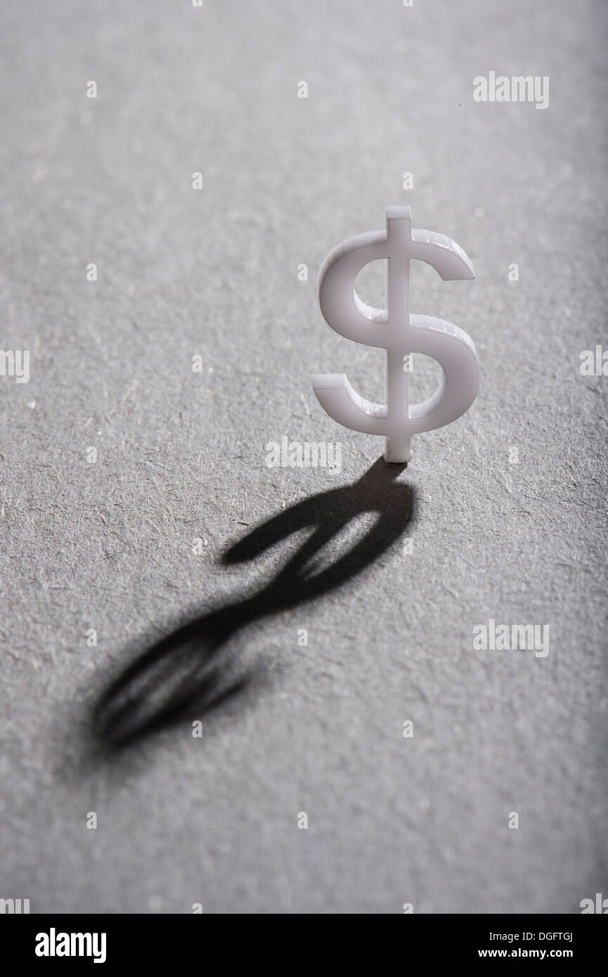 L'image d'un signe dollar debout Banque D'Images