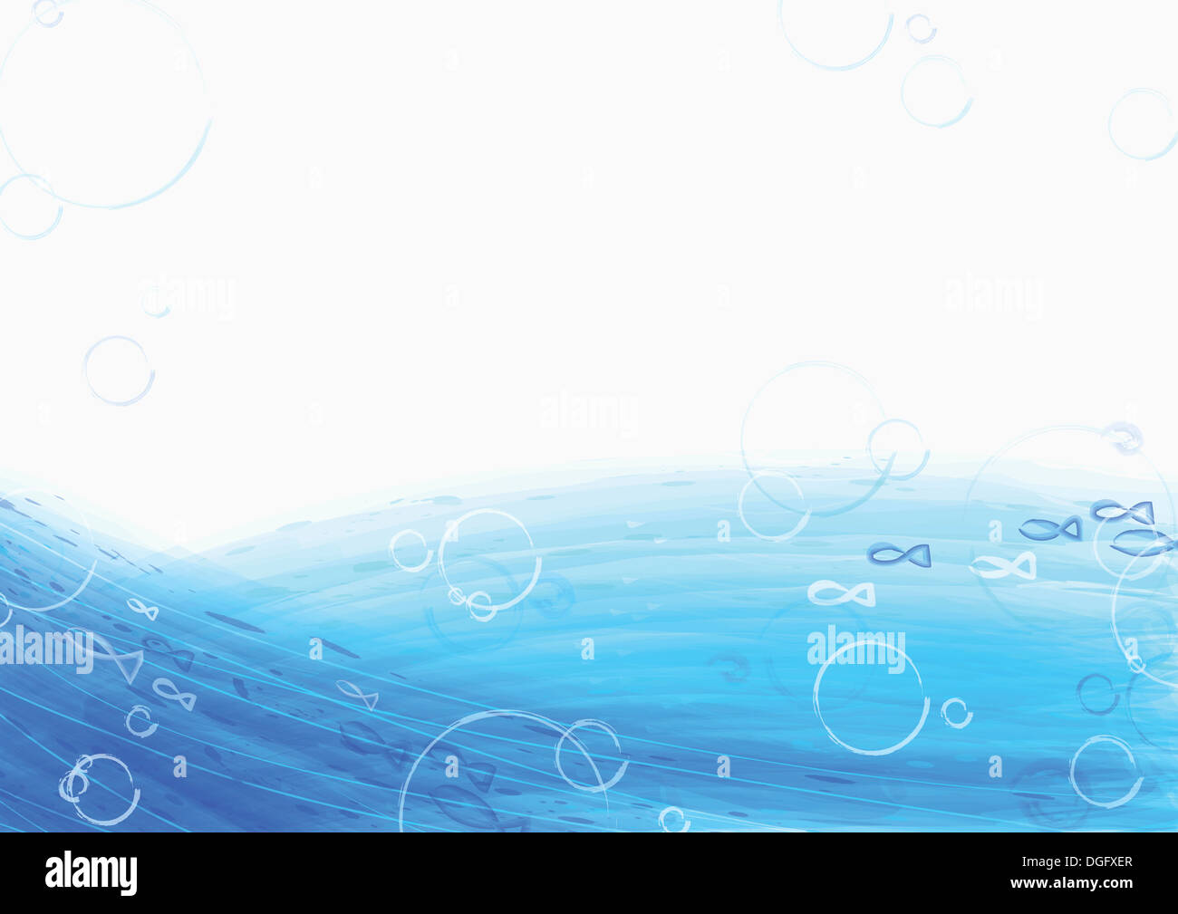 Arrière-plan ppt template design avec blue waves Banque D'Images