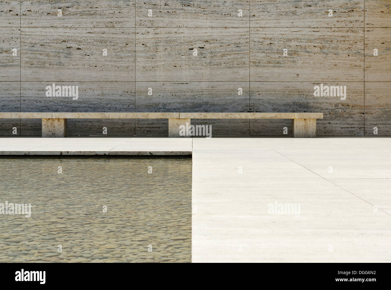 Pavillon de Barcelone, reconstruit le pavillon allemand pour l