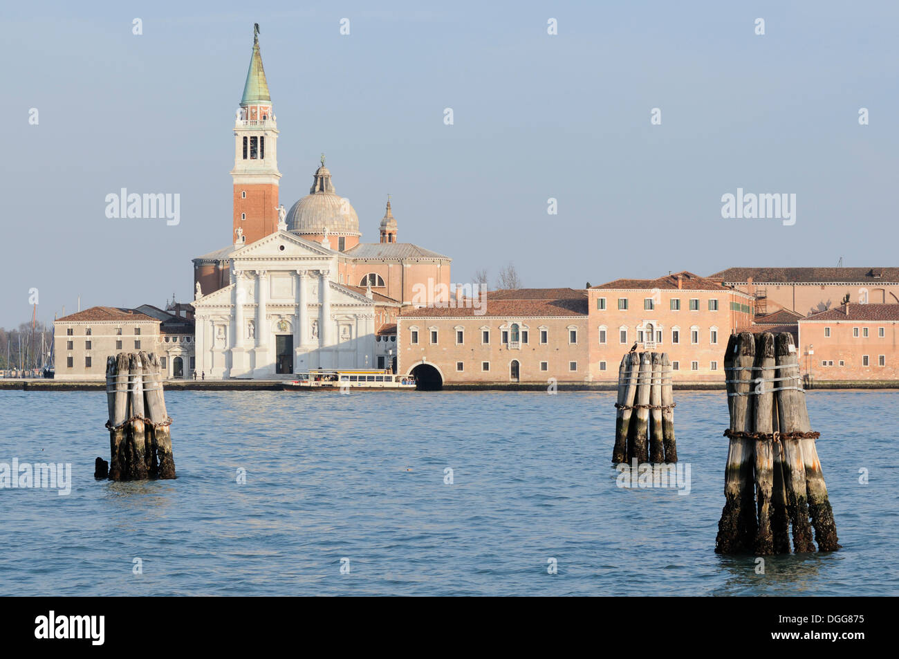 Église de San Giorgio Maggiore, l'île de San Giorgio Maggiore, à Venise, UNESCO World Heritage Site, Vénétie, Italie, Europe Banque D'Images