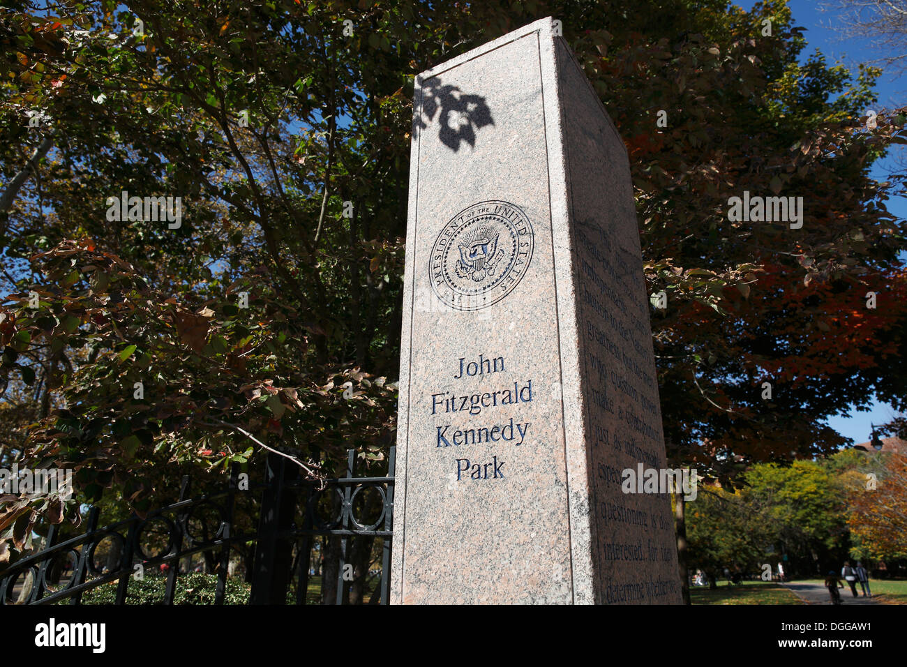John Fitzgerald Kennedy Park, Cambridge, Massachusetts, USA Banque D'Images