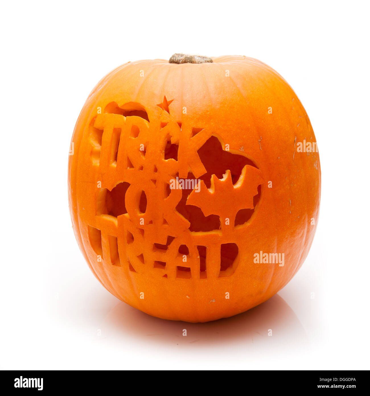 Halloween Pumpkin lantern isolated on a white background studio. Banque D'Images