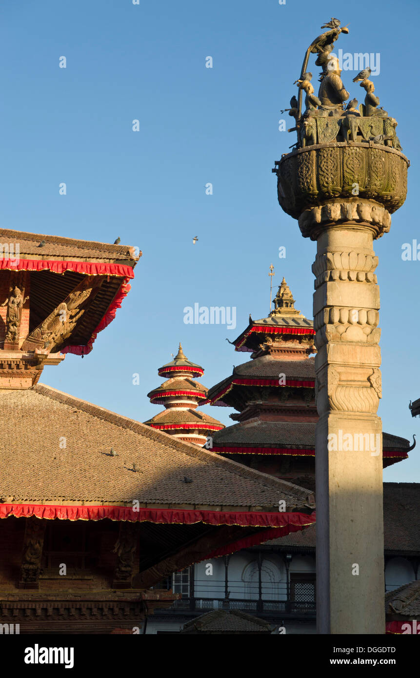 Toits de temples à Durbar Square, Vallée de Katmandou, Katmandou, Katmandou, Népal, Zone Bagmati Banque D'Images