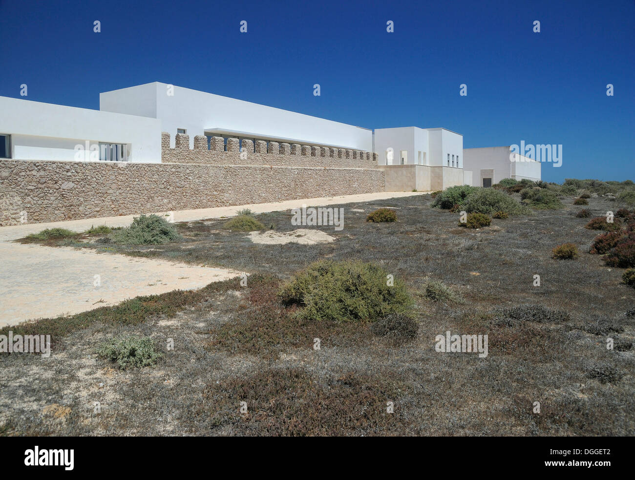 Bâtiment du musée, Fortaleza de Sagres, Lagos, Algarve, Portugal Banque D'Images
