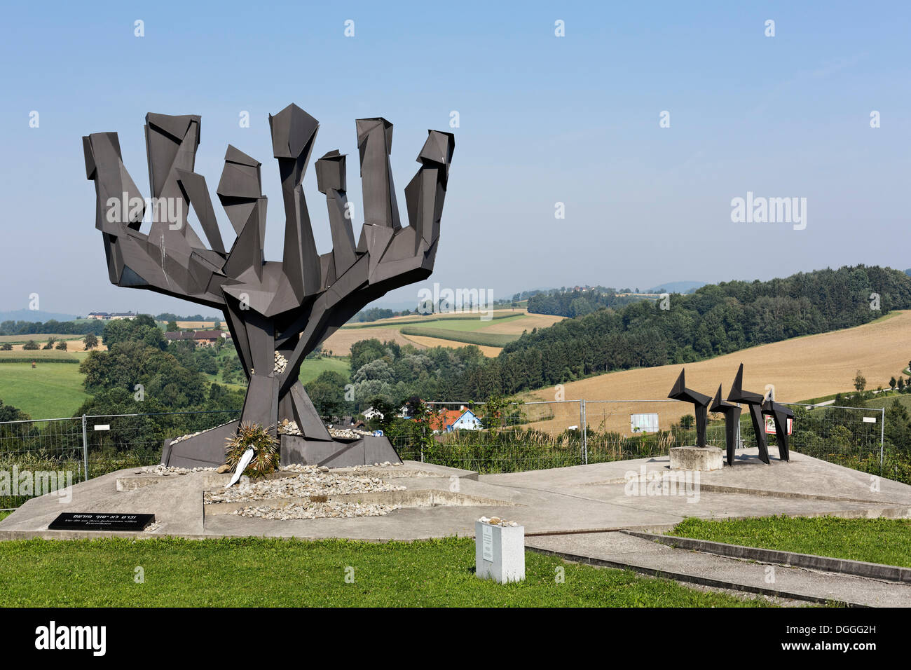 Monument juif dans le Monument Park, Camp de concentration de Mauthausen, Perg, Haute Autriche, Autriche, Europe Banque D'Images