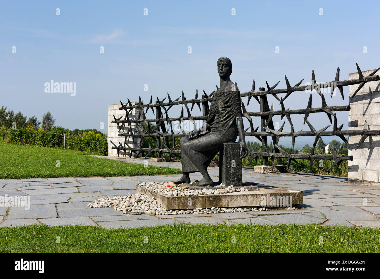 Monument commémoratif, de l'ex-RDA, l'Allemagne de l'Est, dans le Monument Park, le Camp de concentration de Mauthausen, Perg, Haute Autriche Banque D'Images