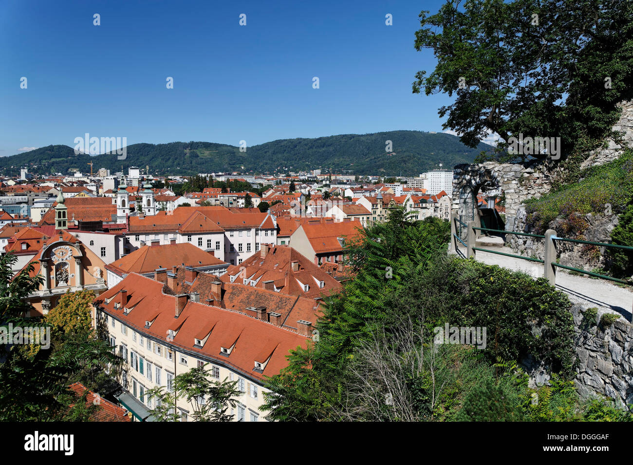 Cityscape, Graz, capitale de l'état de Styrie, Autriche, Europe Banque D'Images