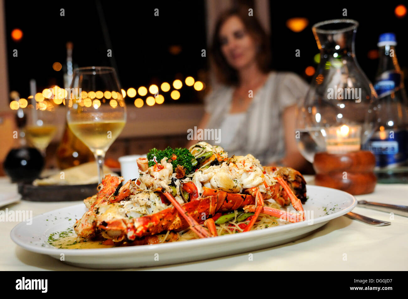 Plat de homard dans un restaurant, Cancun, péninsule du Yucatan, Quintana Roo, Mexique, Amérique latine, Amérique du Nord Banque D'Images