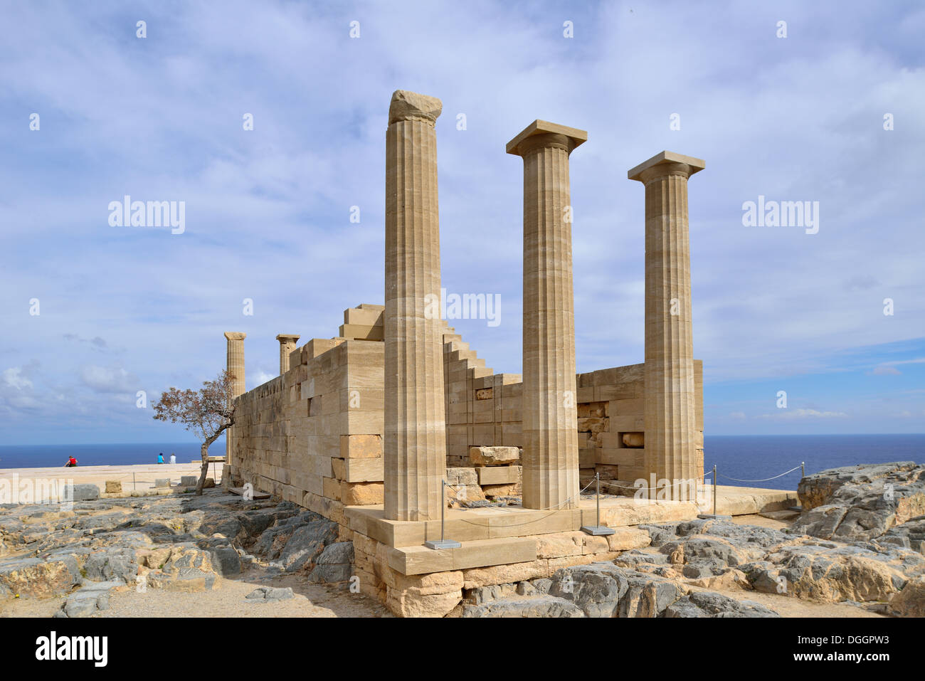 Rhodes Grèce Acropole de Lindos Banque D'Images