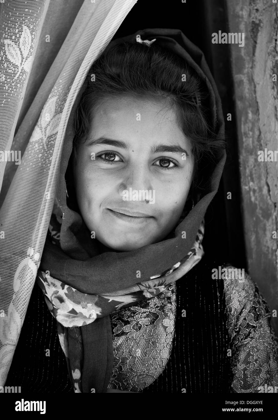 Jeune fille, kurde, l'Iran Palangan Banque D'Images