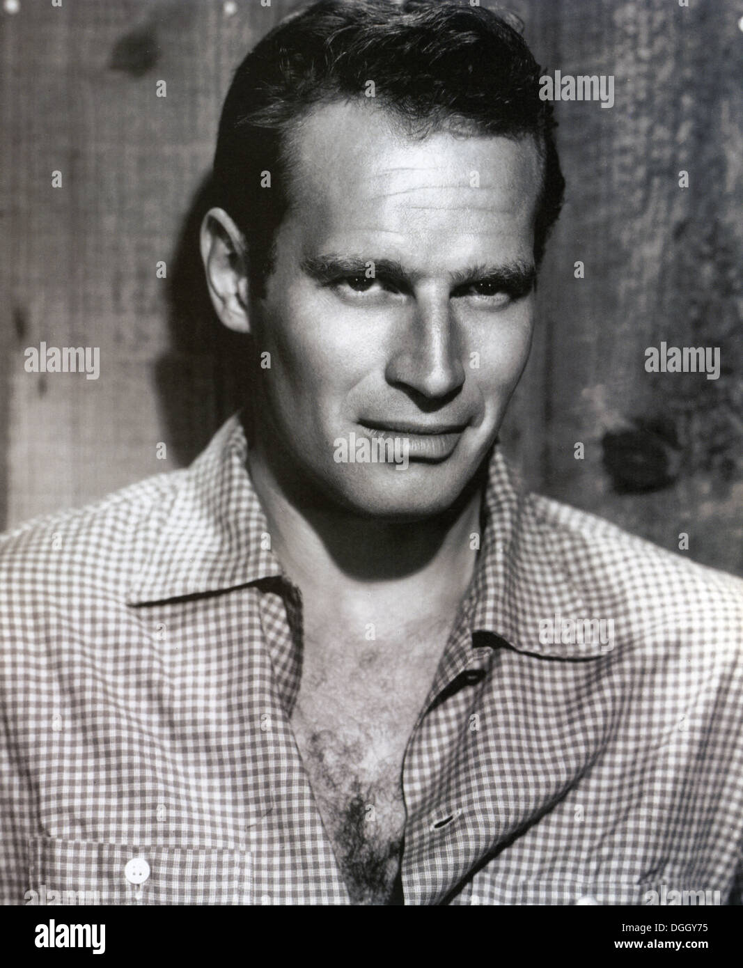 CHARLTON HESTON (1923-2008) acteur de cinéma américain vers 1955 Banque D'Images