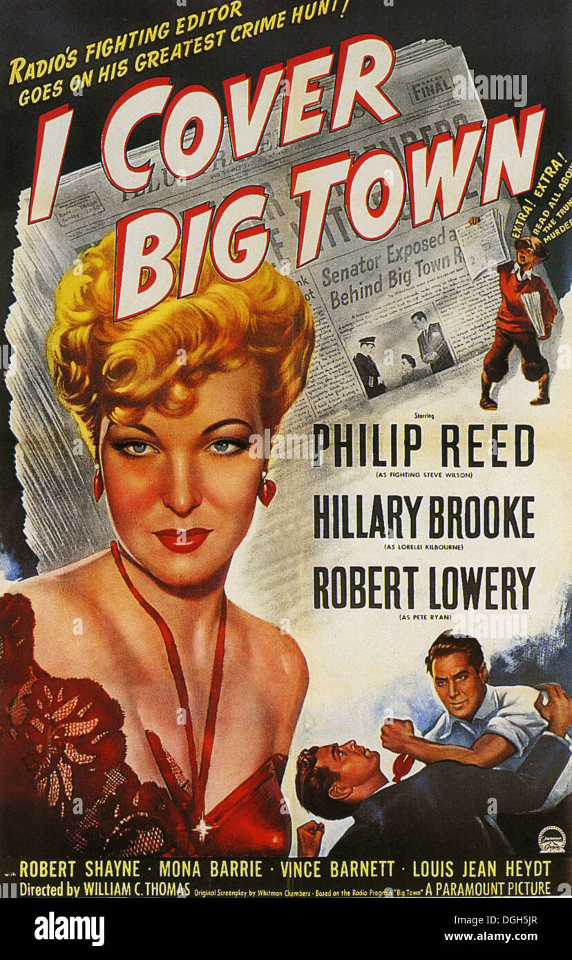 Je COUVRIR GRANDE VILLE Affiche pour 1947 Paramount film noir avec Hillary Brooke Banque D'Images