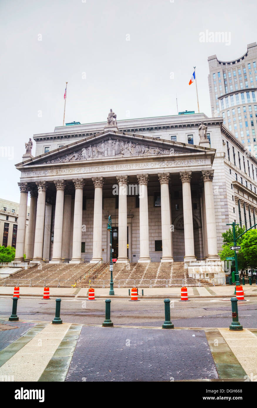 La Cour Suprême de New York Building le matin Banque D'Images