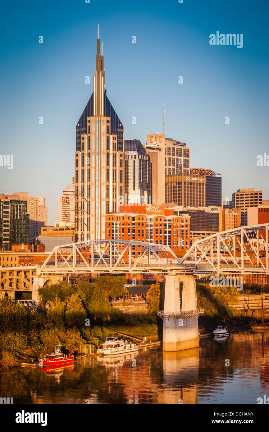 Tôt le matin, plus de Nashville, Tennessee, USA Banque D'Images