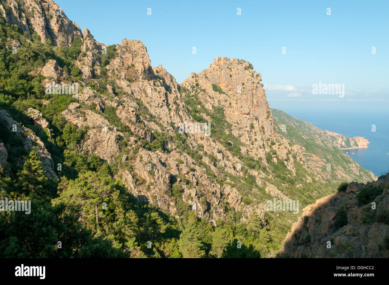 Calanques de Piana, l'ouest de la Corse, France Banque D'Images