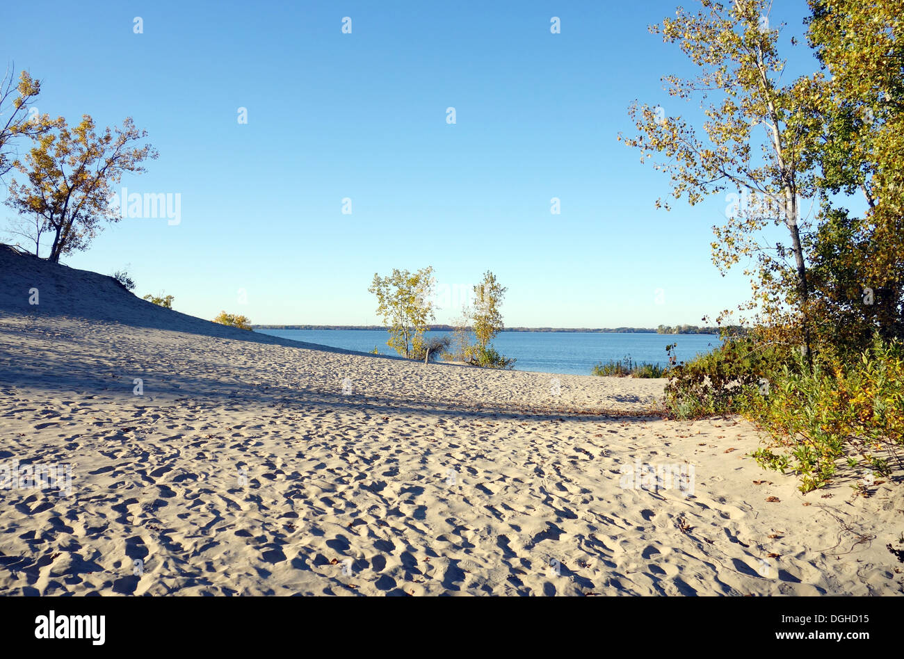 Le parc provincial Sandbanks, sur le lac Ontario, Canada Banque D'Images