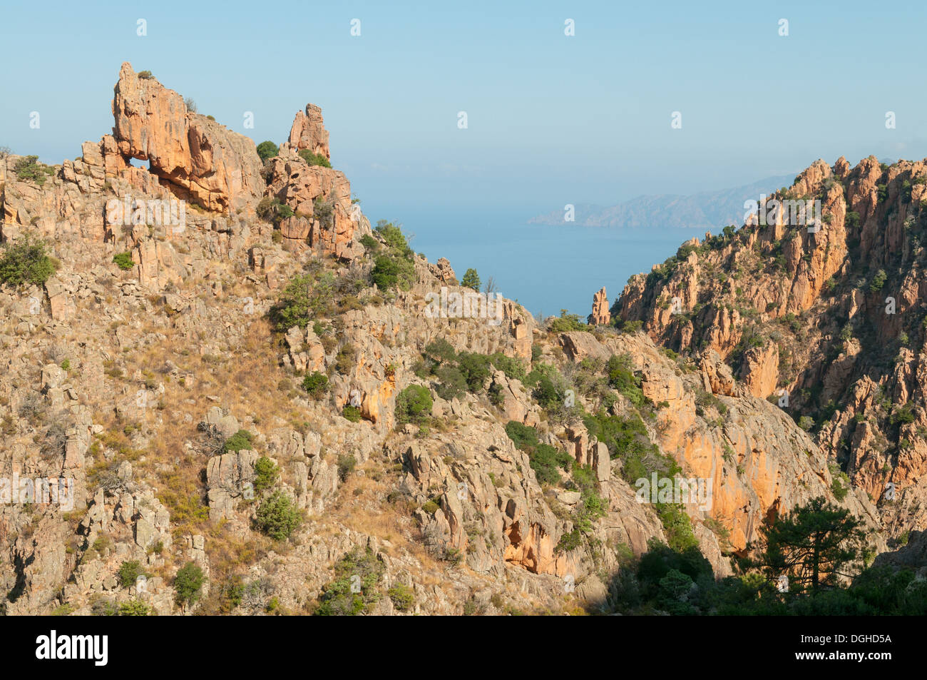 Calanques de Piana, l'ouest de la Corse, France Banque D'Images