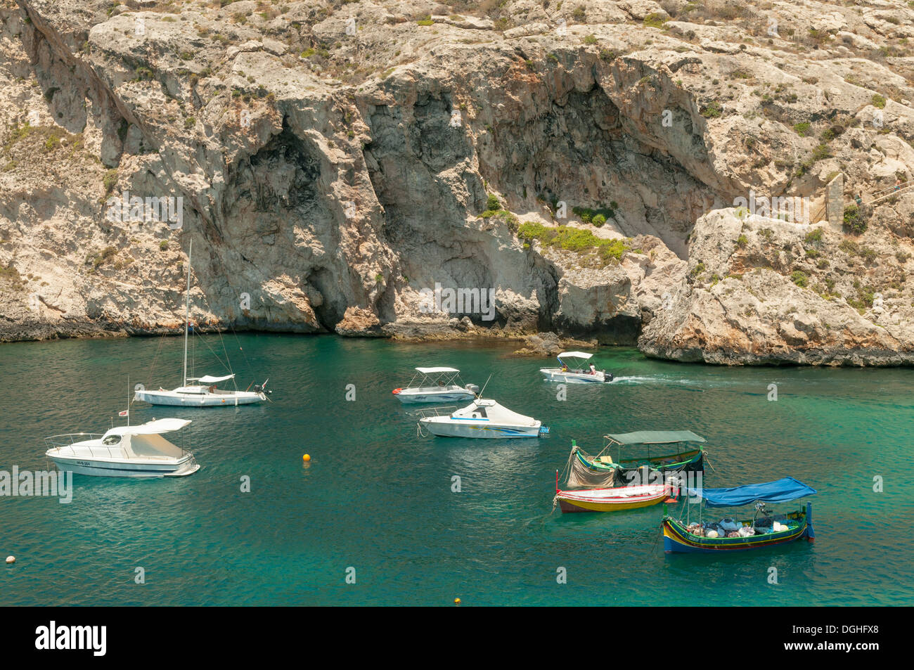 Xlendi Bay, Gozo, Malte Banque D'Images